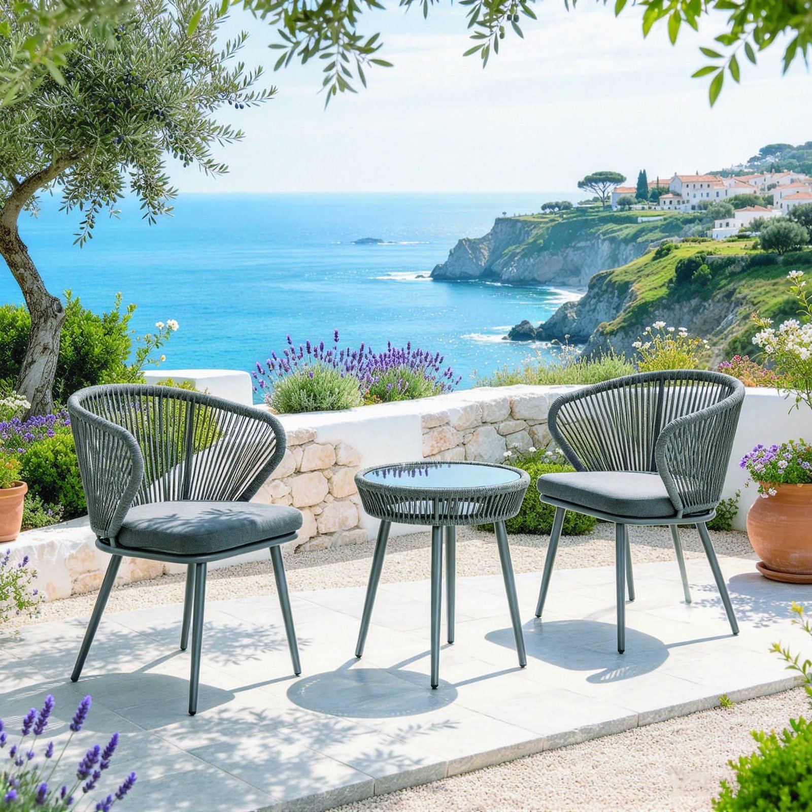 DES25515 Steel rope bistro set