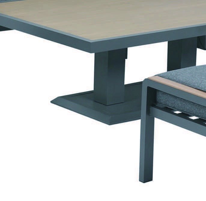 DEA26252 Alu. corner sofa set of 8