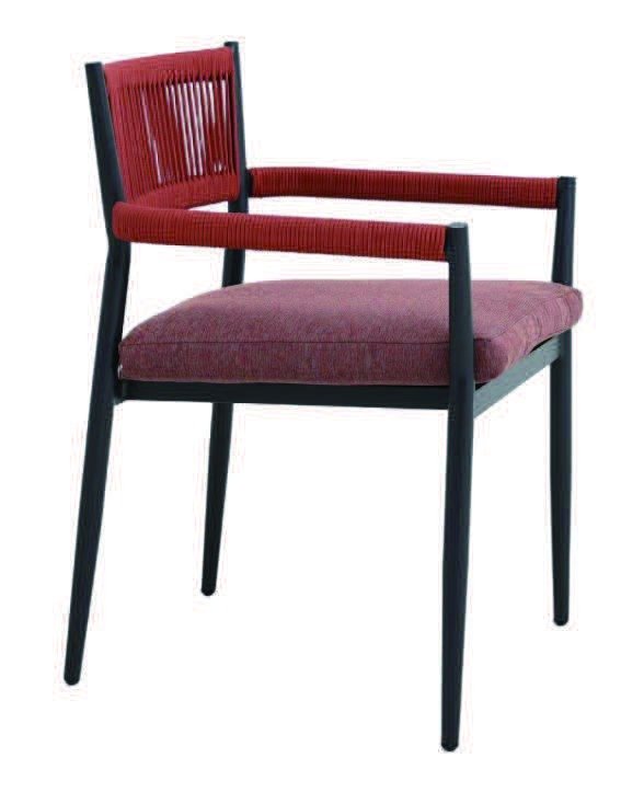 DEA24520 Alu. rope dining chair
