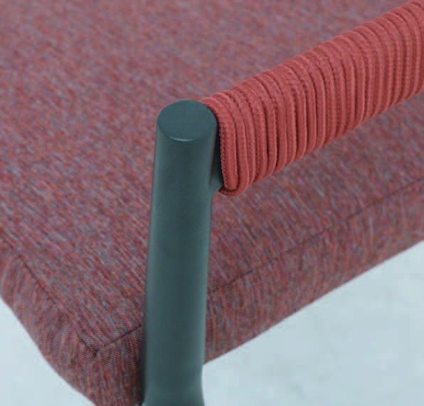 DEA24520 Alu. rope dining chair