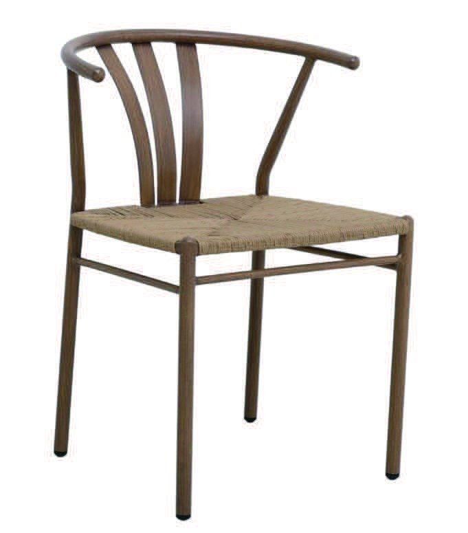 DEA26119 Alu. rattan dining chair