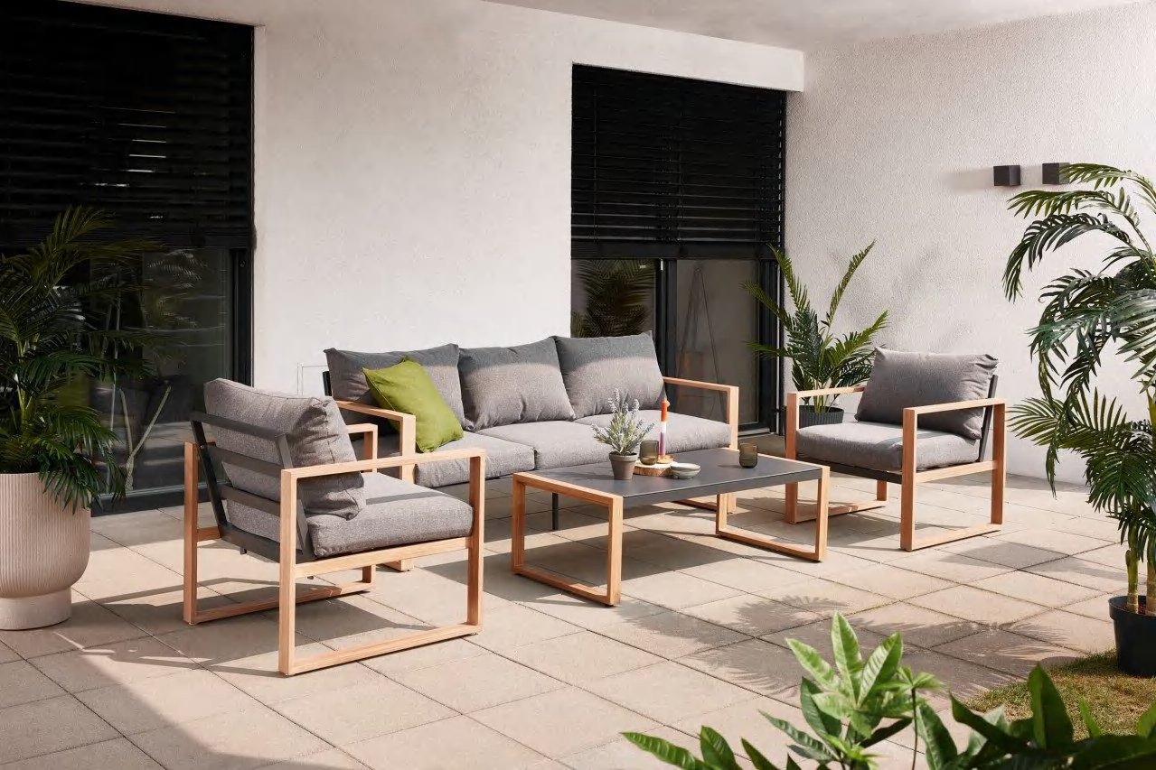 DEA251014 — Alu. heat transfer sofa set of 4