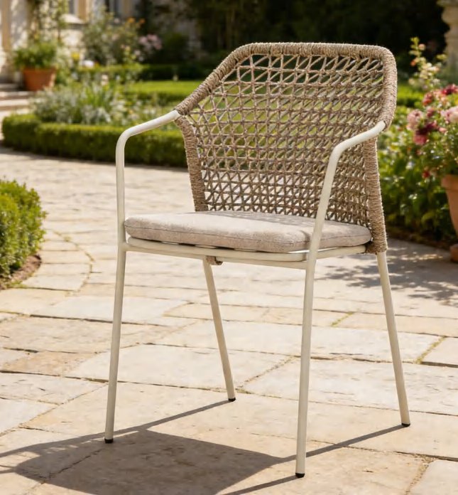 DEA251206 — Alu. rope dining chair