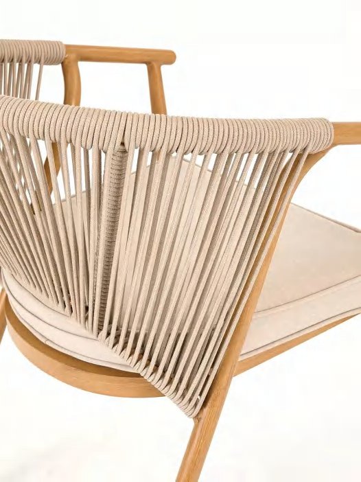 DEA251211 — ALu. rope Dining set of 5