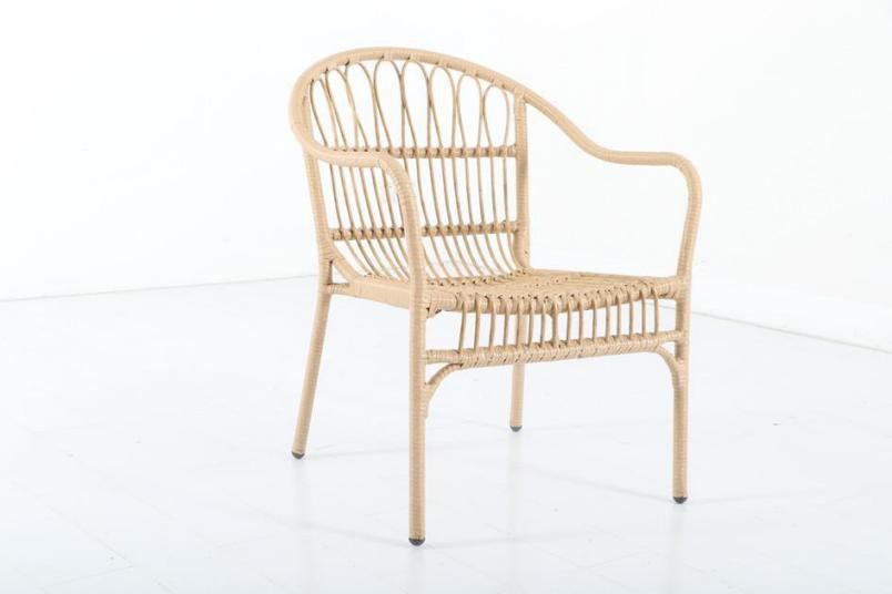 DES251000 — Steel rattan sofa set of 4