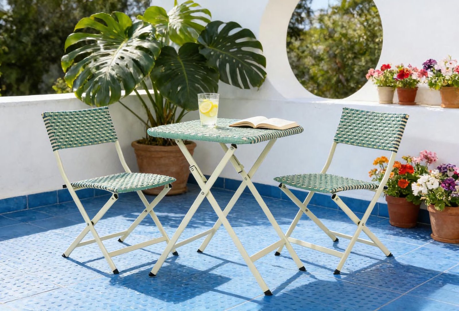 DES251217 — rattan bistro set of 3