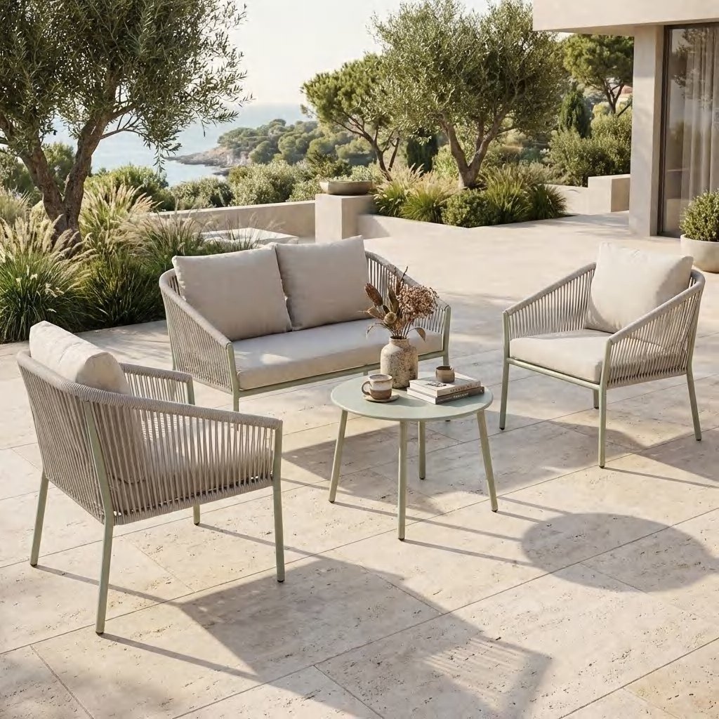 DES26209 — Steel sofa set of 4