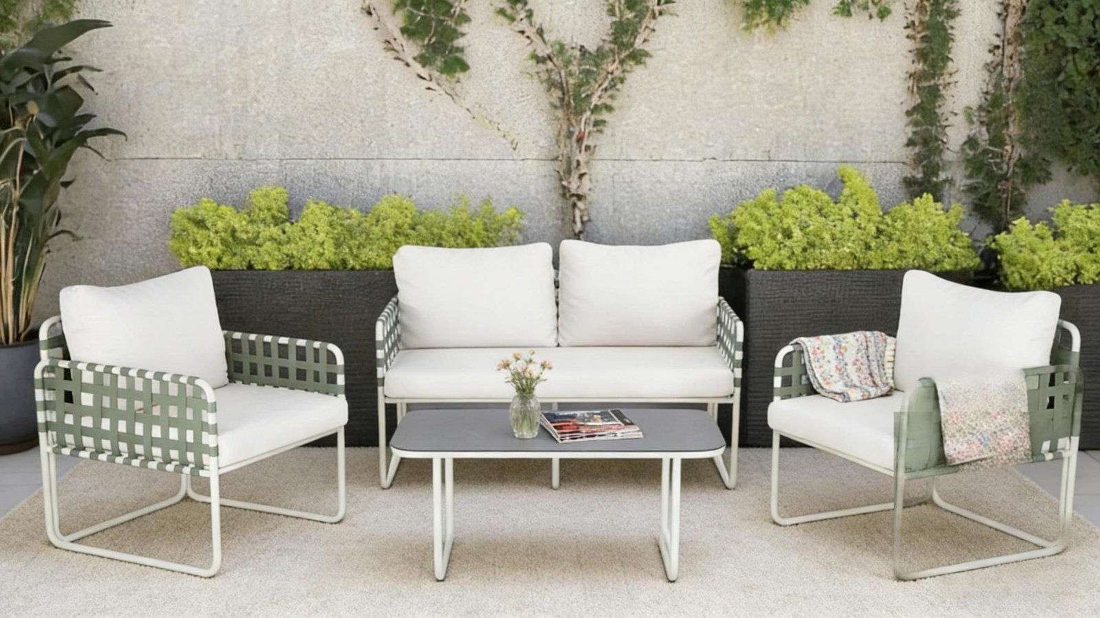 DES26215 — Steel sofa set of 4